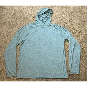 Wellen Huckberry Aqua Sol UPF Lightweight Hoodie LS Sun Shirt Size Medium M EUC